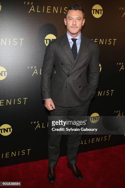 Luke Evans attends New York Premiere of TNT's "The Alienist" on January 16, 2018 in New York City.