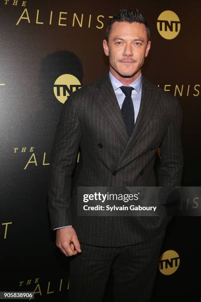 Luke Evans attends New York Premiere of TNT's "The Alienist" on January 16, 2018 in New York City.