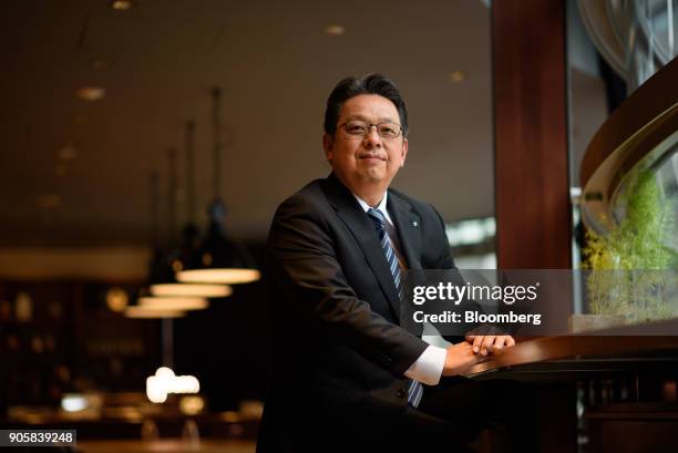 Masamichi Terabatake, president and chief executive officer of Japan Tobacco Inc., poses for a photograph in Tokyo, Japan, on Wednesday, Jan. 17,...