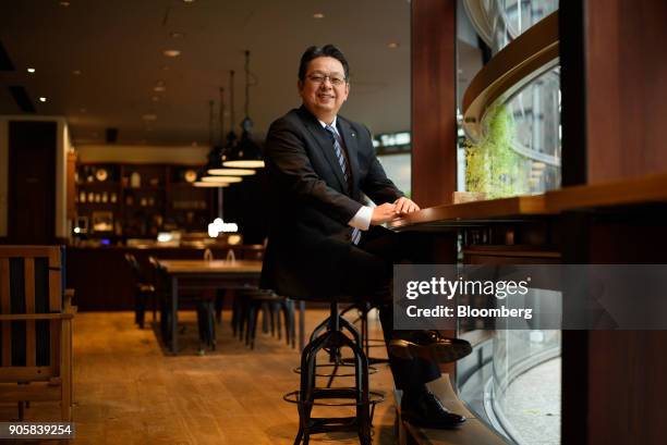 Masamichi Terabatake, president and chief executive officer of Japan Tobacco Inc., poses for a photograph in Tokyo, Japan, on Wednesday, Jan. 17,...