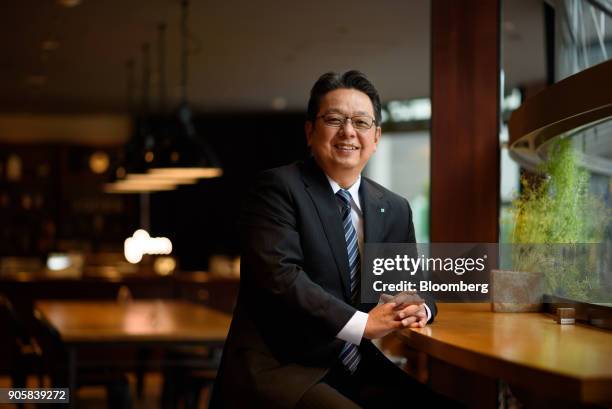 Masamichi Terabatake, president and chief executive officer of Japan Tobacco Inc., poses for a photograph in Tokyo, Japan, on Wednesday, Jan. 17,...