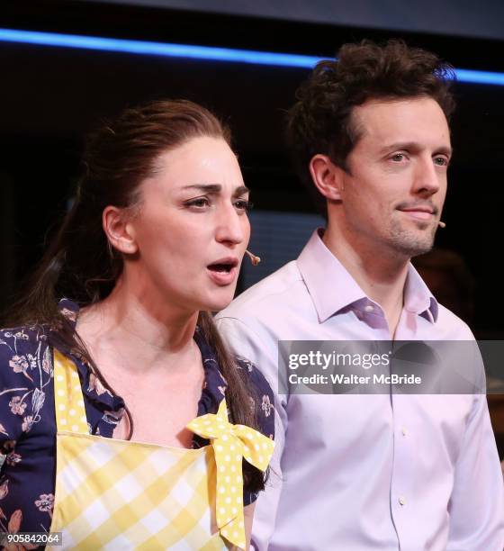 Sara Bareilles returns to Broadway's 'Waitress' starring with Jason Mraz at the Brooks Atkinson Theatre on January 16, 2018 in New York City.