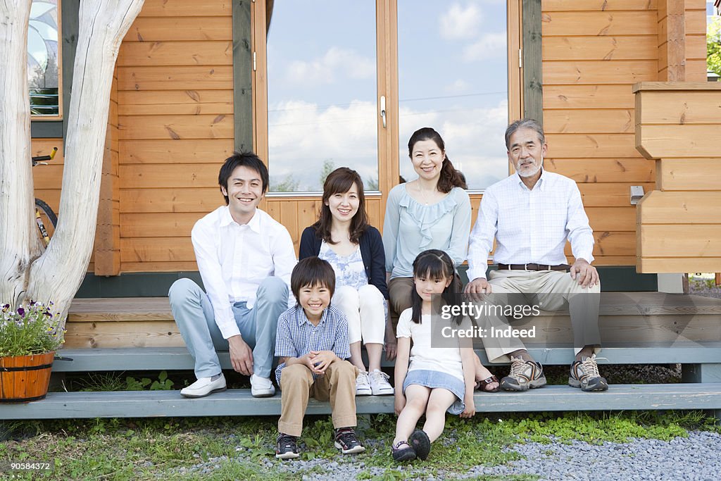 Japanese multi-generational family at Home 