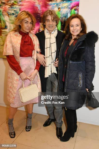 Maryam Mahdavi, Corentin Quideau and Eleonore De la RochefoucauldÊattend Eugenia Grandchamp des Raux Photo Exhibition Preview at MEP on January 16,...