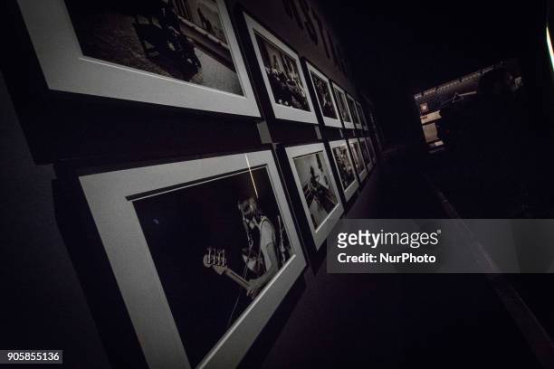 The exhibition 'The Pink Floyd Exhibition: Their Mortal Remains', in the MACRO Museum of Contemporary Art in Rome on January 16, 2018 in Rome, Italy....