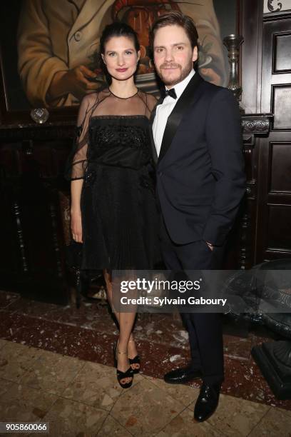 Felicitas Rombold and Daniel Bruhl attend New York Premiere after party for TNT's "The Alienist" on January 16, 2018 in New York City.