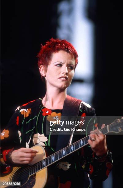 Dolores O'Riordan of The Cranberries performs on stage, Torhout/Werchter Festival, Torhout, Belgium, .