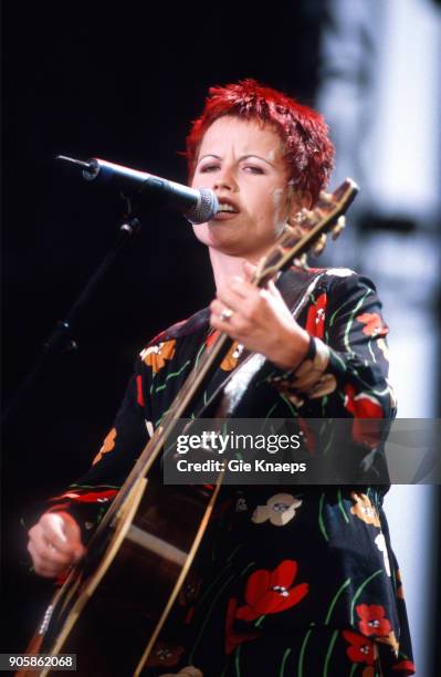 Dolores O'Riordan of The Cranberries performs on stage, Torhout/Werchter Festival, Torhout, Belgium, .