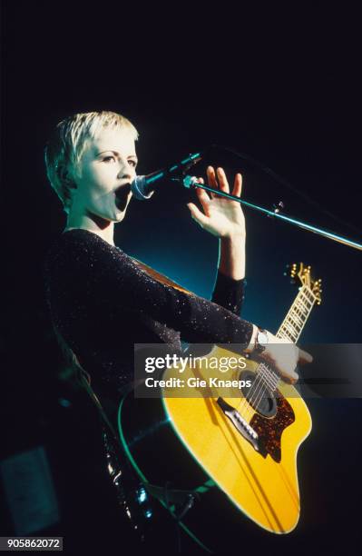 Dolores O'Riordan of The Cranberries performs on stage, Botanique, Brussels, Belgium, .