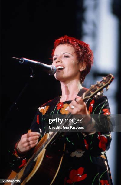 Dolores O'Riordan of The Cranberries performs on stage, Torhout/Werchter Festival, Torhout, Belgium, .