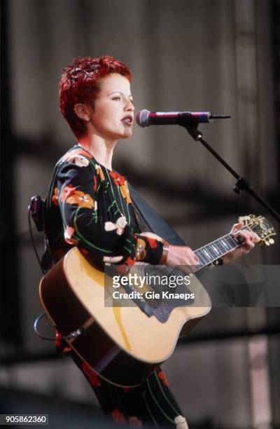 Dolores O'Riordan of The Cranberries performs on stage, Torhout/Werchter Festival, Torhout, Belgium, .