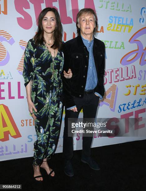 Paul McCartney, Nancy Shevell arrives at the Stella McCartney's Autumn 2018 Collection Launch on January 16, 2018 in Los Angeles, California.
