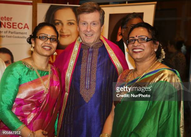 Toronto Mayor John Tory attends the Federal Liberal Caucus Thai Pongal and Tamil Heritage Month Reception held in Scarborough, Ontario, Canada, on...
