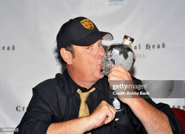 Dan Aykroyd promotes Crystal Head Vodka at PA Wine Spirits on September 10, 2009 in Philadelphia, Pennsylvania.