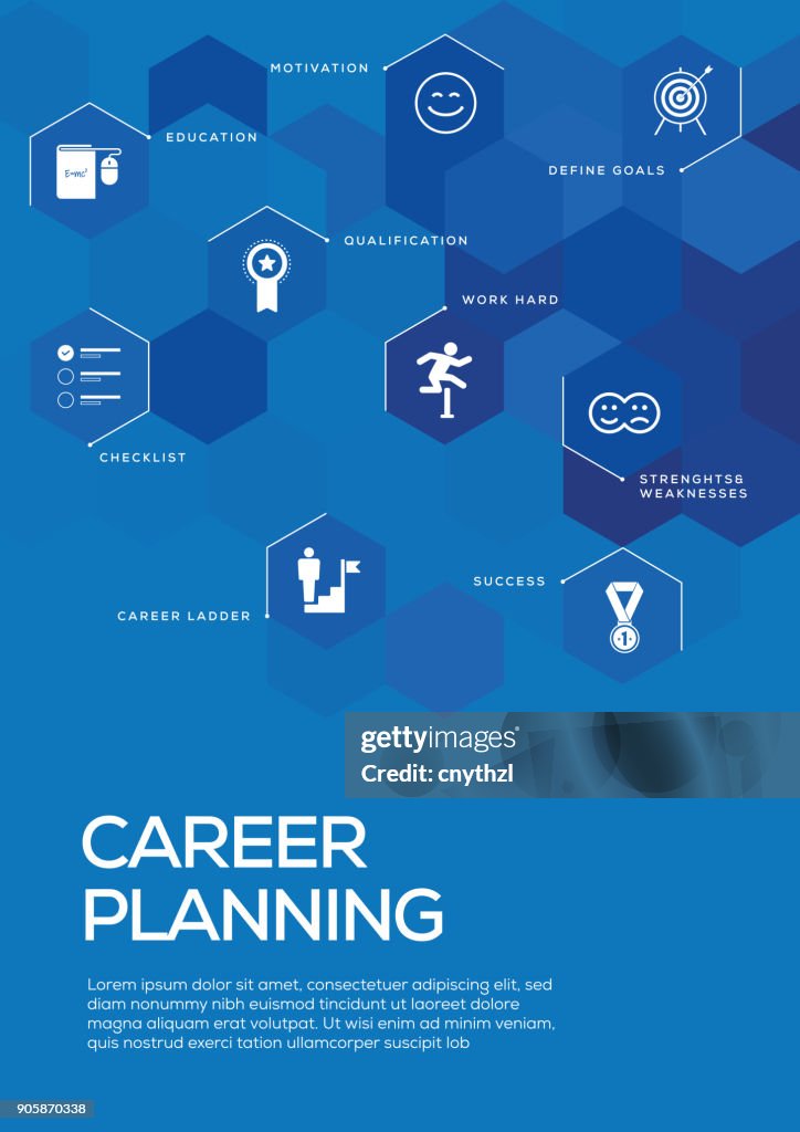 Career Planning. Brochure Template Layout, Cover Design