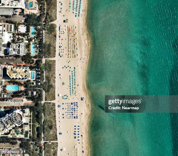 florida, miami, miami beach - urban beach stockfoto's en -beelden