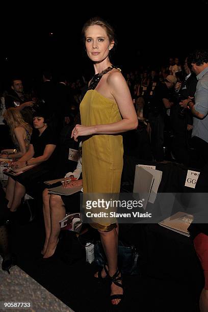 Actress Stephanie March attends the Ports 1961 Spring 2010 fashion show during Mercedes-Benz Fashion Week at Bryant Park on September 10, 2009 in New...