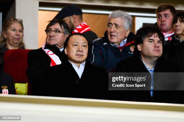 Chien Lee and Paul Conway coowner of Nice during the Ligue 1 match between AS Monaco and OGC Nice at Stade Louis II on January 16, 2018 in Monaco, .