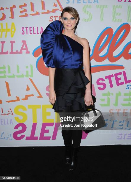 Angela Lindvall attends Stella McCartney's Autumn 2018 Collection Launch on January 16, 2018 in Los Angeles, California.