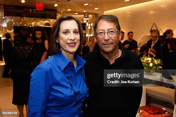 Designer Stuart Weitzman and his wife Jane Weitzman attend the Stuart Weitzman celebration of Fashion's Night Out at Stuart Weitzman Boutique on...