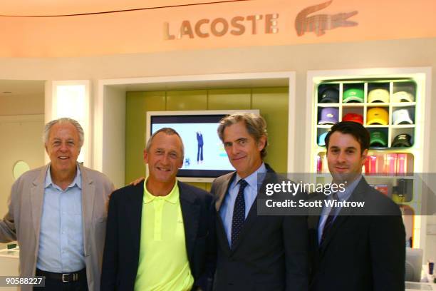 Of Lacoste USA Bob Siegel, Chief Executive Didier Maus, vice president/publisher of GQ Peter Hunsinger and fashion director Mike Kochs attend the...