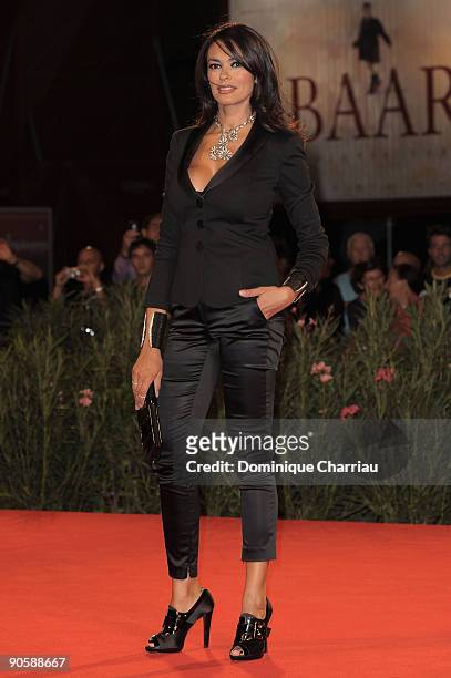 Maria Grazia Cucinotta attends the "La Doppia Ora" premiere at the Sala Grande during the 66th Venice Film Festival on September 10, 2009 in Venice,...