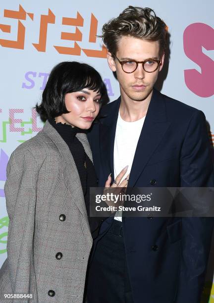 Austin Butler, Vanessa Hudgens arrives at the Stella McCartney's Autumn 2018 Collection Launch on January 16, 2018 in Los Angeles, California.