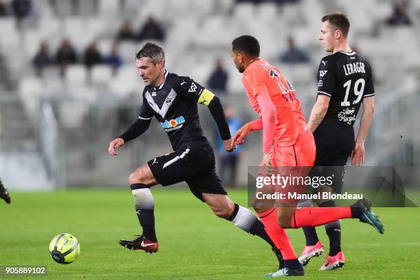 Jeremy Toulalan of Bordeaux during the Ligue 1 match between FC Girondins de Bordeaux and SM Caen at Stade Matmut Atlantique on January 16, 2018 in...