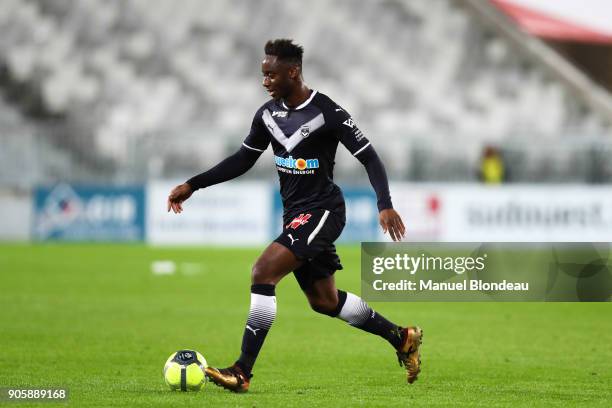 Souhaliho Meite of Bordeaux during the Ligue 1 match between FC Girondins de Bordeaux and SM Caen at Stade Matmut Atlantique on January 16, 2018 in...