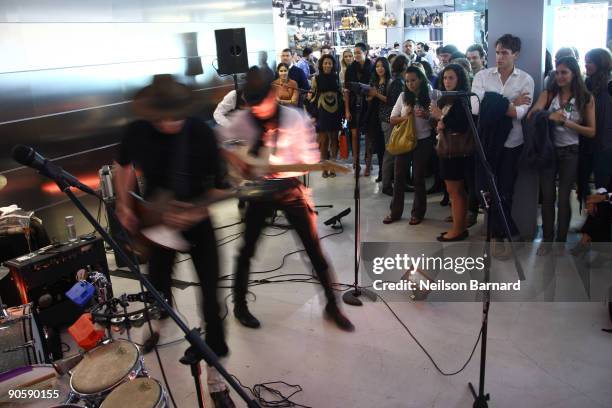 Asa Ransom perform at Dolce & Gabbana's celebration for Fashion's Night Out at the Dolce & Gabbana Boutique on September 10, 2009 in New York City.