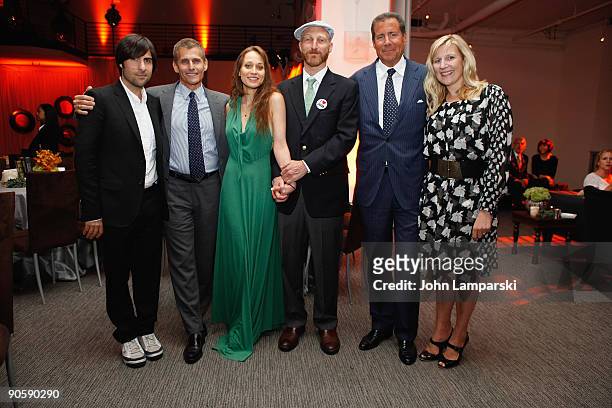 Jason Schwartzman, Mike Lombardo, Fiona Apple, Jonathan Ames and Richard Plepler and Sue Naegle attend the premiere of HBO's "Bored to Death" at the...
