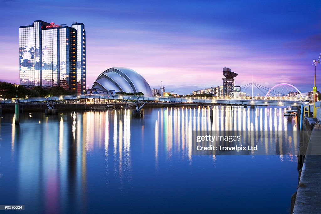 Scottish exhibition conference center viewed over 