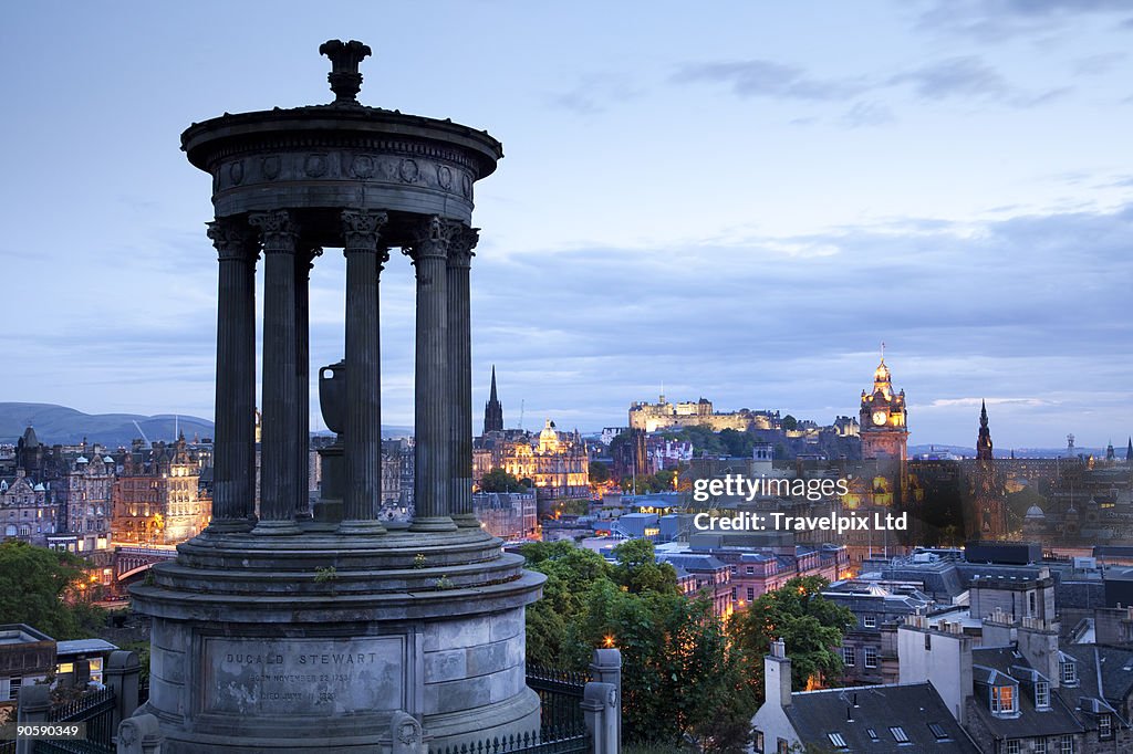 Elevated view over Edinburgh