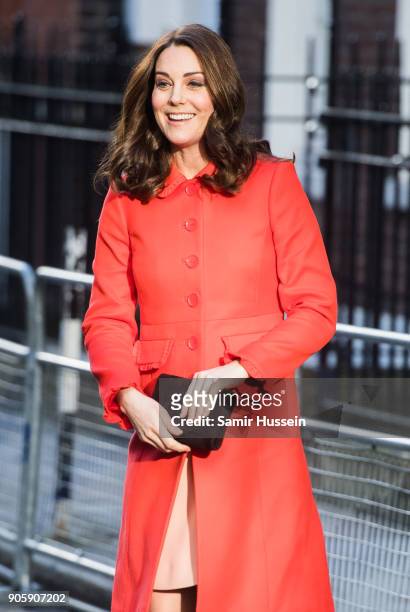 Catherine Duchess of Cambridge visits Great Ormond Street Hospital on January 17, 2018 in London, England.