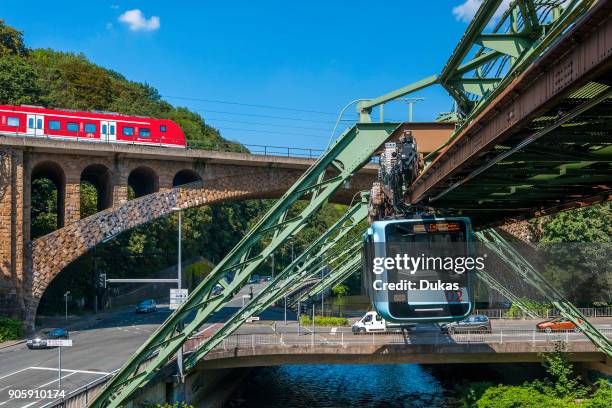 Wuppertal, North Rhine-Westphalia, suspension railway entrance Zoo / Stadium Germany.