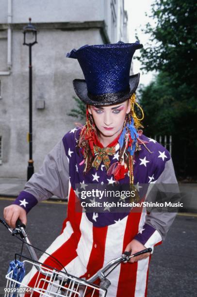 Boy George taken on the street in London, December 1973, London , United Kingdom.