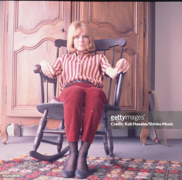 France Gall interviewed at a hotel in Paris, June 1965, Paris, France.