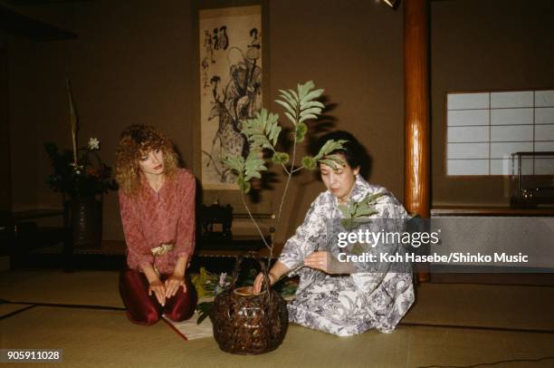 Heart portrait in a Japanese room, August 1979, Kyoto, Japan. Nancy Wilson.