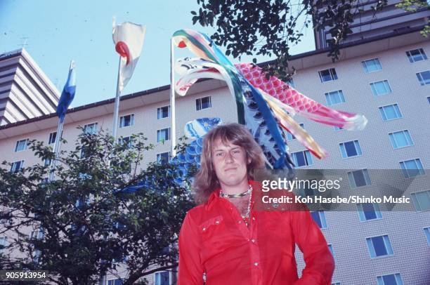 Ten Years After and Procol Harum near Tokyo Hilton Hotel, May 1972, Tokyo, Japan. Alvin Lee.