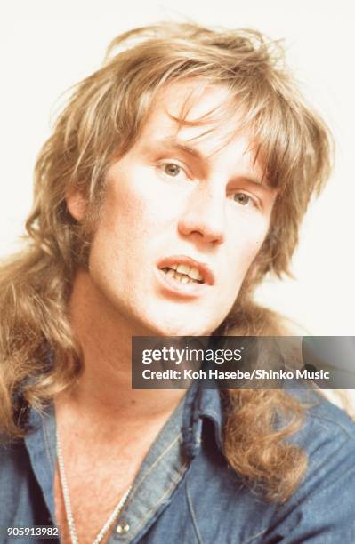 Ten Years After at press conference at Tokyo Hilton Hotel, May 1972, Tokyo, Japan. Alvin Lee.