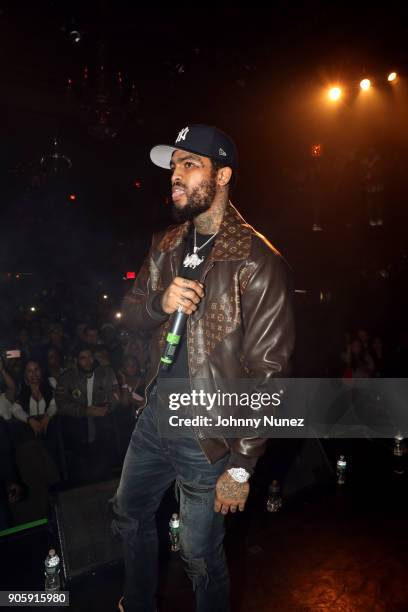 Dave East performs at Irving Plaza on January 16, 2018 in New York City.