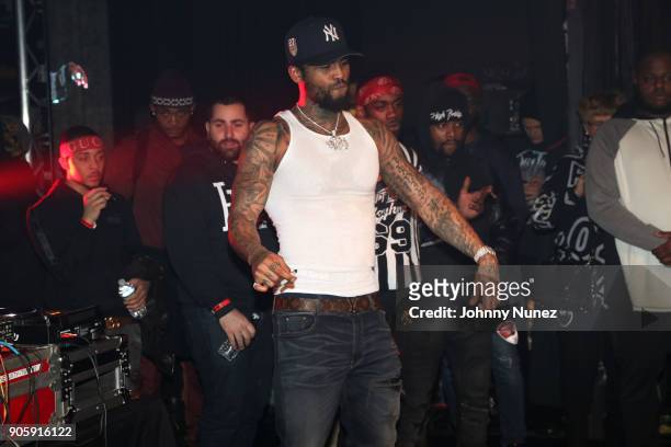 Dave East performs at Irving Plaza on January 16, 2018 in New York City.