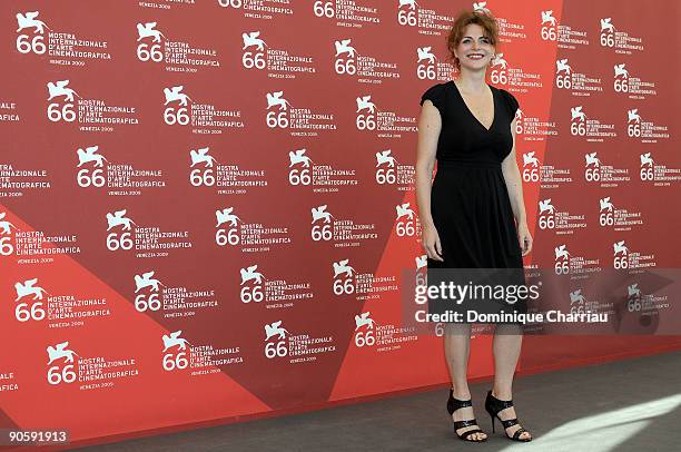 Actress Caterina Varzi attends "Hotel Courbet" Photocall at the Palazzo del Casino during the 66th Venice Film Festival on September 11, 2009 in...