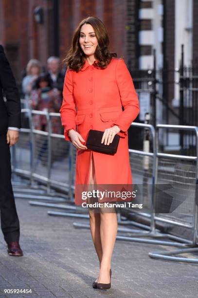 Catherine, Duchess of Cambridge visits Great Ormond Street Hospital on January 17, 2018 in London, England.