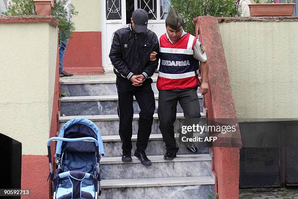 Photo taken on September 9, 2009 in Istanbul shows an unidentified man, accused of helding nine girls for two months in Istanbul after being duped...