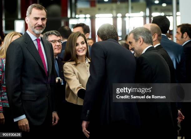 Spanish Royals King Felipe VI of Spain and Queen Letizia of Spain Inugurate FITUR International Tourism Fair 2018 at Ifema on January 17, 2018 in...