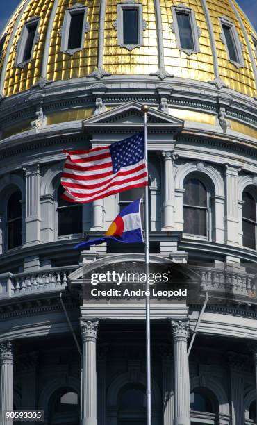 colorado state capitol, denver, colorado - kapitol von denver stock-fotos und bilder