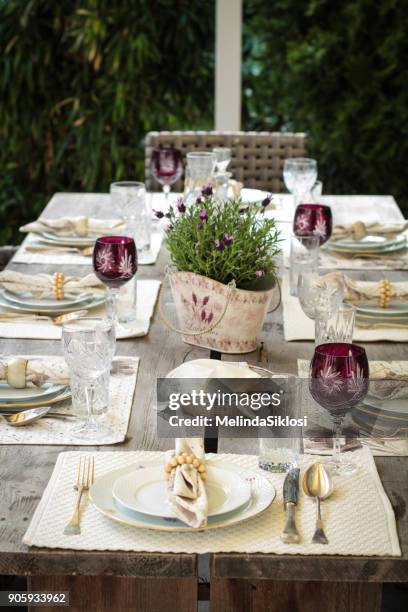 set table - napkin ring stock pictures, royalty-free photos & images