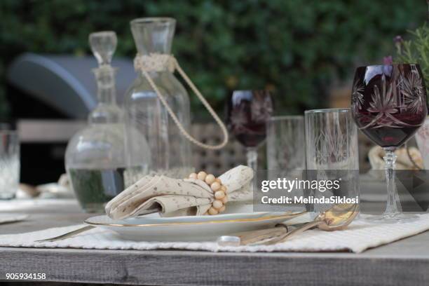 set table - napkin ring stock pictures, royalty-free photos & images