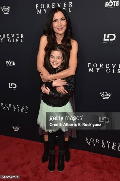 Director Bethany Ashton Wolf and actress Abby Ryder Fortson attend the premiere of Roadside Attractions' "Forever My Girl" at The London West...
